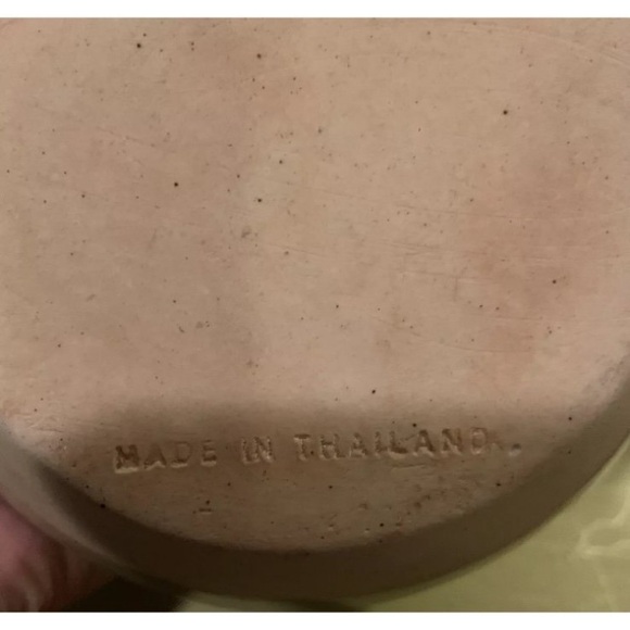 Vintage Stoneware Green Rice Cooking Pot With Lid & Handle Made In Thailand - Picture 6 of 10